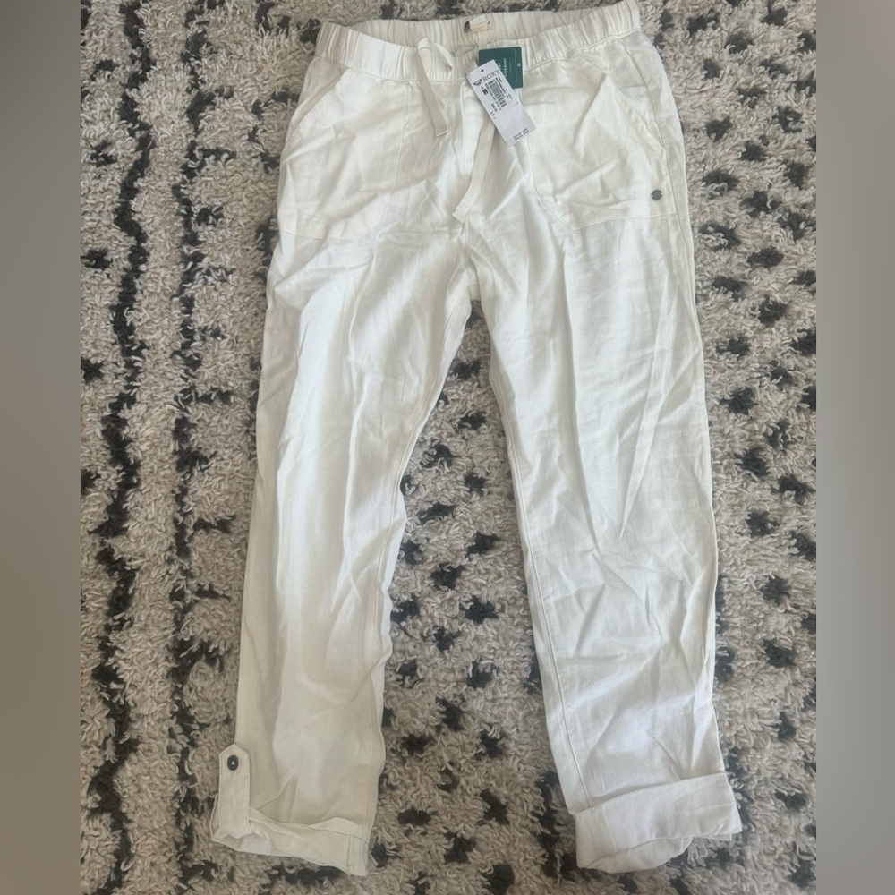 NWT Roxy linen pants. Size M.